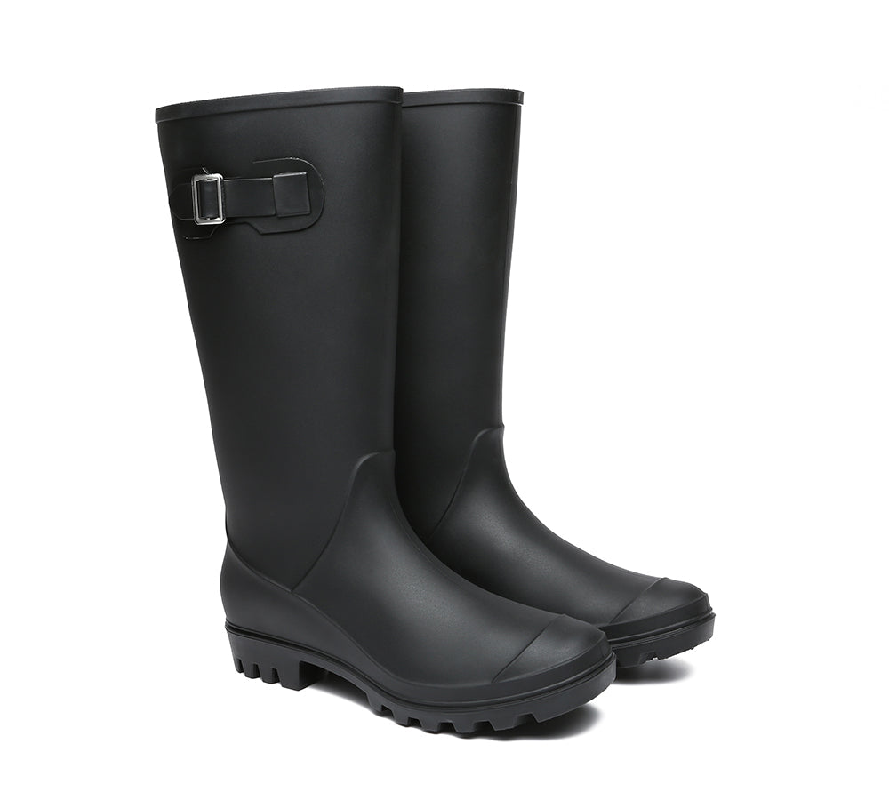 Fashion Boots - UGG Rainboots ,Tall Gumboots Women Veronica With Wool Insoles