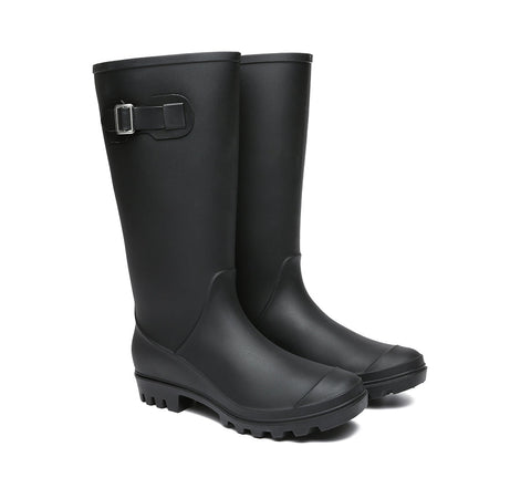 Fashion Boots - UGG Rainboots ,Tall Gumboots Women Veronica With Wool Insoles