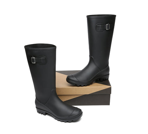 Fashion Boots - UGG Rainboots ,Tall Gumboots Women Veronica With Wool Insoles