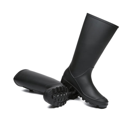 Fashion Boots - UGG Rainboots ,Tall Gumboots Women Veronica With Wool Insoles
