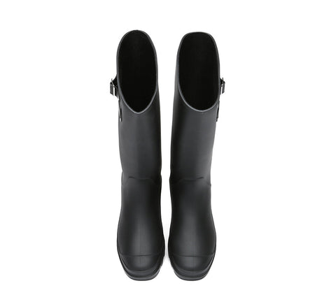 Fashion Boots - UGG Rainboots ,Tall Gumboots Women Veronica With Wool Insoles