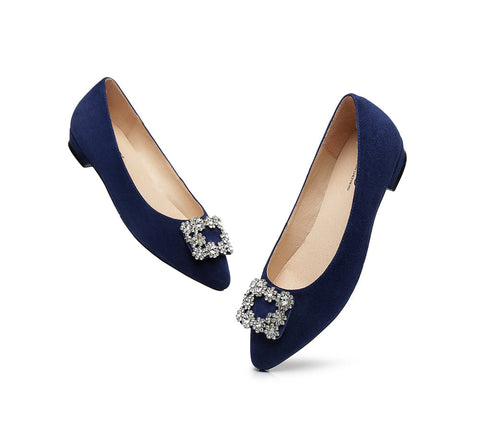 Flats - AS UGG Women Leather Ballet Flats Isabella