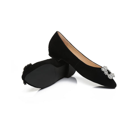 Flats - AS UGG Women Leather Ballet Flats Isabella
