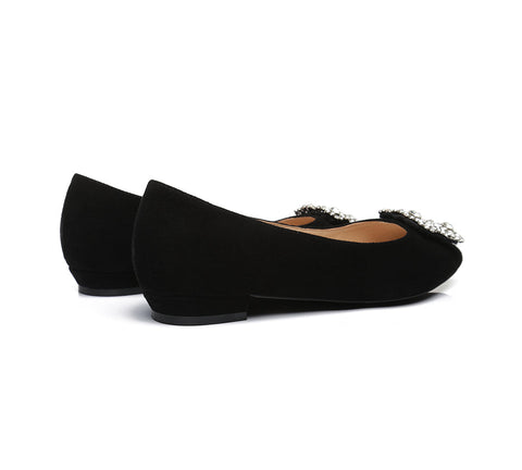 Flats - AS UGG Women Leather Ballet Flats Isabella
