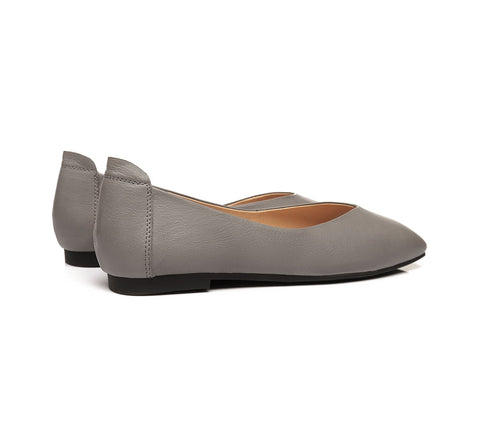Flats - AS UGG Women Leather Ballet Flats Linda