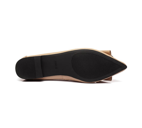 Flats - Pari Pointed Toe Ballet Flat With Metal Buckle Décor