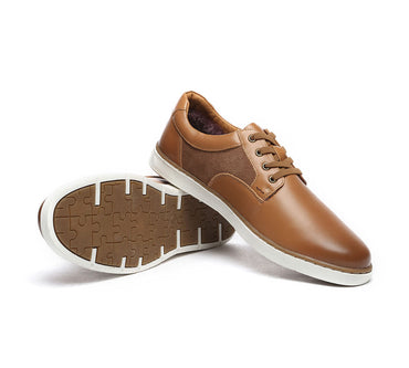 Shoes - Lace Up Sheepskin Casual Men Shoes Daniel