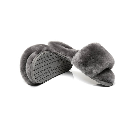 Slides - TA Nala Fashion Slides Women Sheepskin Fluffy Slides