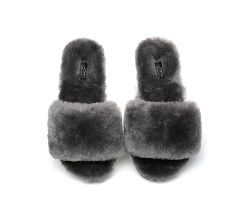 Slides - TA Nala Fashion Slides Women Sheepskin Fluffy Slides