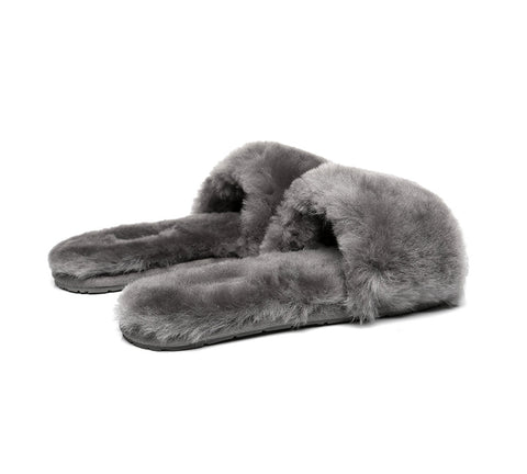 Slides - TA Nala Fashion Slides Women Sheepskin Fluffy Slides