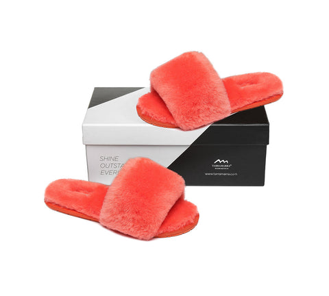 Slides - TA Nala Fashion Slides Women Sheepskin Fluffy Slides