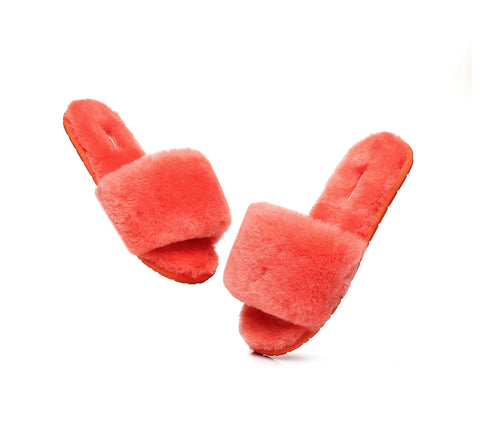 Slides - TA Nala Fashion Slides Women Sheepskin Fluffy Slides