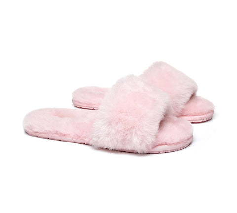 Slides - TA Nala Fashion Slides Women Sheepskin Fluffy Slides