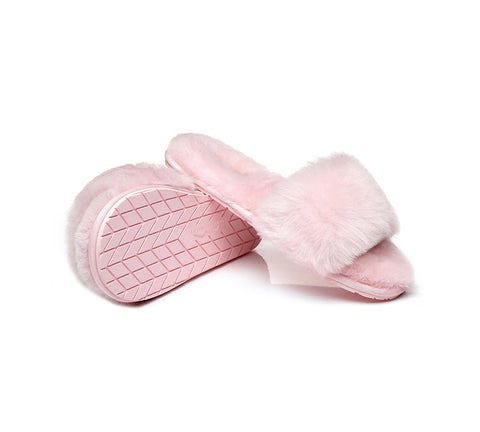 Slides - TA Nala Fashion Slides Women Sheepskin Fluffy Slides