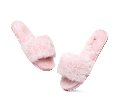 Slides - TA Nala Fashion Slides Women Sheepskin Fluffy Slides