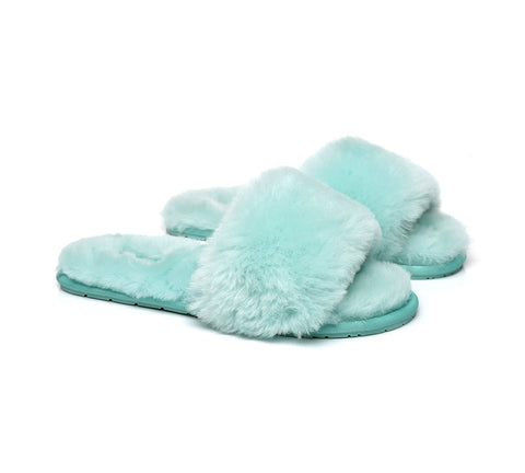 Slides - TA Nala Fashion Slides Women Sheepskin Fluffy Slides
