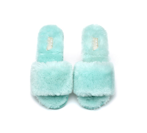 Slides - TA Nala Fashion Slides Women Sheepskin Fluffy Slides