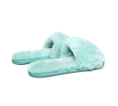 Slides - TA Nala Fashion Slides Women Sheepskin Fluffy Slides