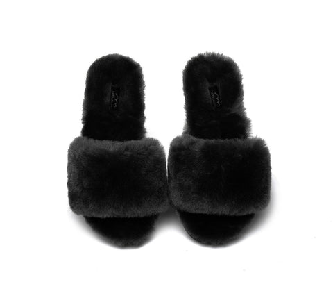 Slides - TA Nala Fashion Slides Women Sheepskin Fluffy Slides