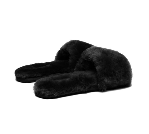Slides - TA Nala Fashion Slides Women Sheepskin Fluffy Slides