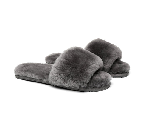 Slides - TA Nala Fashion Slides Women Sheepskin Fluffy Slides