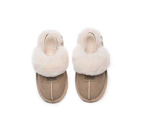 UGG Boots - AUSTRALIAN SHEPHERD® UGG Kids Sheepskin Wool Slingback Slippers Suzie