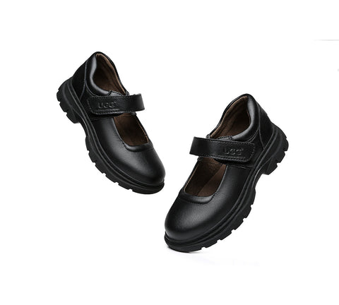 UGG Boots - Chris Kids Leather School Shoes With Removable Insole