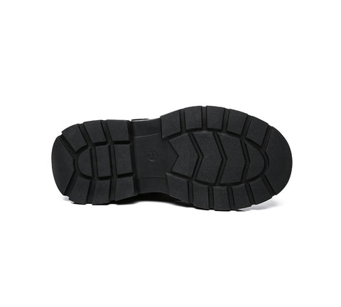 UGG Boots - Chris Kids Leather School Shoes With Removable Insole
