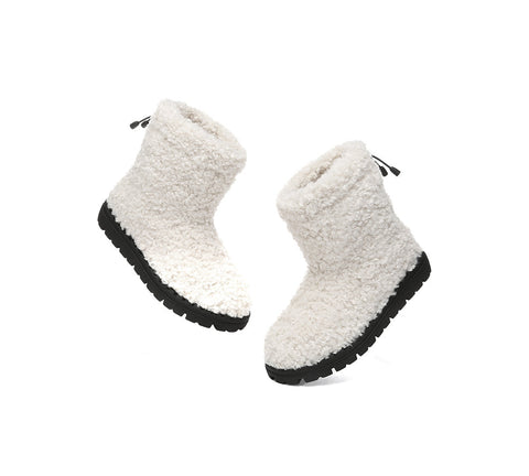 UGG Boots - EVERAU® UGG Sheepskin Wool Plush Adjustable Drawstring Boots Peggy