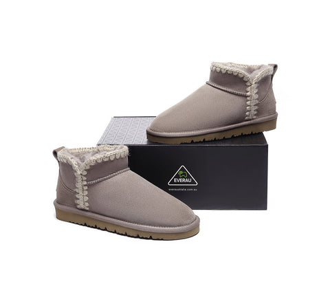 UGG Boots - EVERAU® UGG Women Sheepskin Wool Ankle Mini Boots Brooklyn