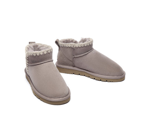 UGG Boots - EVERAU® UGG Women Sheepskin Wool Ankle Mini Boots Brooklyn