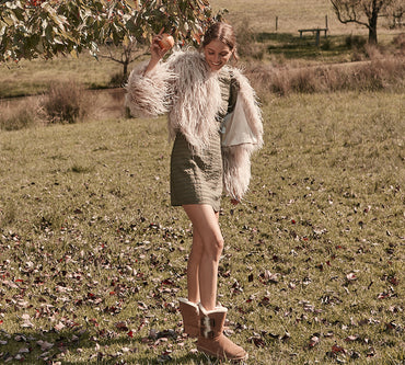 UGG Boots - EVERAU® UGG Women Sheepskin Wool Double Bow Boots Eira