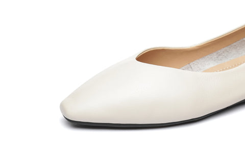 UGG Boots - Everly Leather Pointed Toe Ballet Flats
