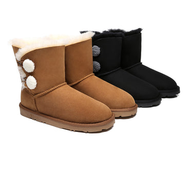 UGG Boots - Mini Sheepskin Twin Button Boots Aspen