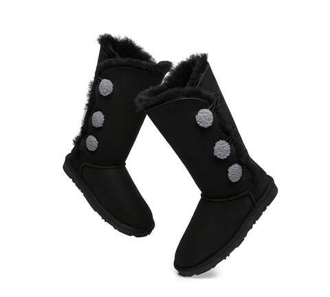 UGG Boots - Tall Triple Button Sheepskin Boots Aspen