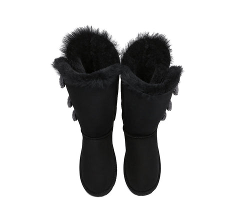 UGG Boots - Tall Triple Button Sheepskin Boots Aspen