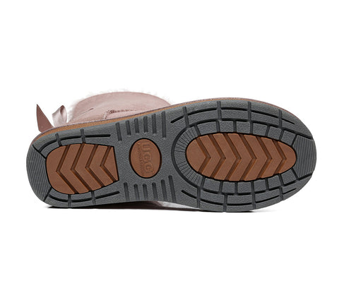 UGG Boots - Women Mini Ugg Boots With Single Back Bow