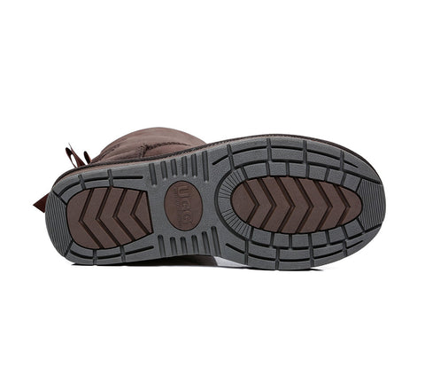 UGG Boots - Women Short Ugg Boots With Double Back Bow