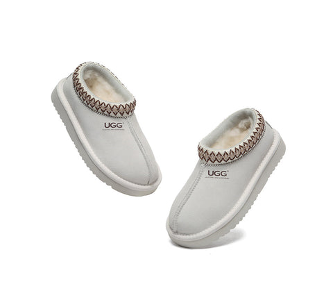 UGG Slippers - AUSTRALIAN SHEPHERD® UGG Kids Sheepskin Wool Ankle Tazzy Slippers Hippie