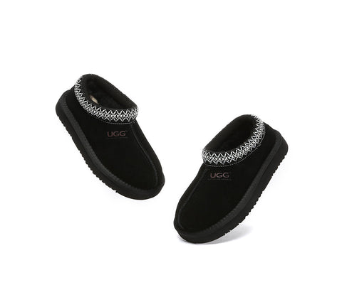 UGG Slippers - AUSTRALIAN SHEPHERD® UGG Kids Sheepskin Wool Ankle Tazzy Slippers Hippie