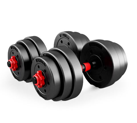TARRAMARRA®【20/30/40KG】Adjustable Rubber Dumbbell Barbell Set