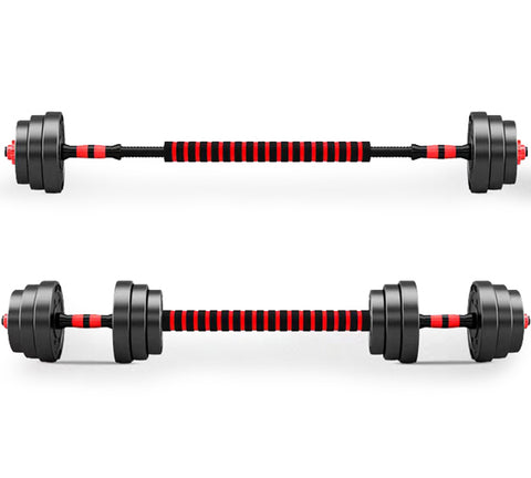 TARRAMARRA®【20/30/40KG】Adjustable Rubber Dumbbell Barbell Set