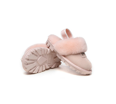 AUSTRALIAN SHEPHERD® UGG Kids Sheepskin Wool Slingback Slippers Suzie