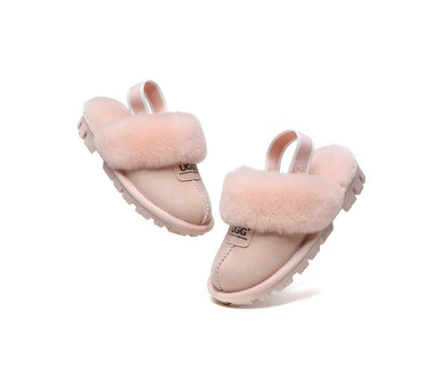 AUSTRALIAN SHEPHERD® UGG Kids Sheepskin Wool Slingback Slippers Suzie