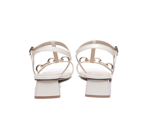 TARRAMARRA® Low Heel Slingback Patent Gold Chain Decor Sandals Women Ginny