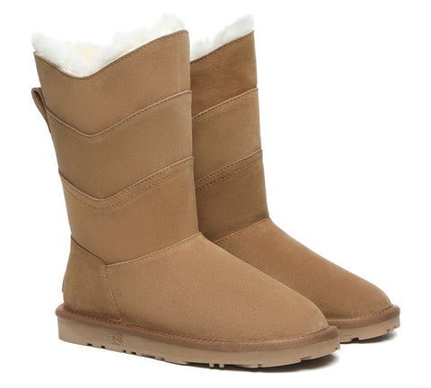 EVERAU® Premium Australian Sheepskin Tall Boots Women Swanston 3 Panel