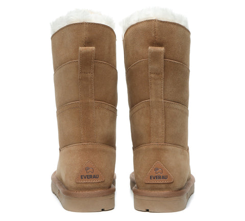 EVERAU® Premium Australian Sheepskin Tall Boots Women Swanston 3 Panel