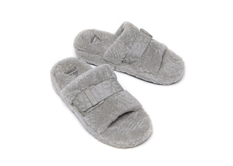 EVERAU® Curly Sheepskin Wool Slides Women Croft