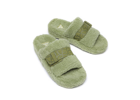 EVERAU® Curly Sheepskin Wool Slides Women Croft