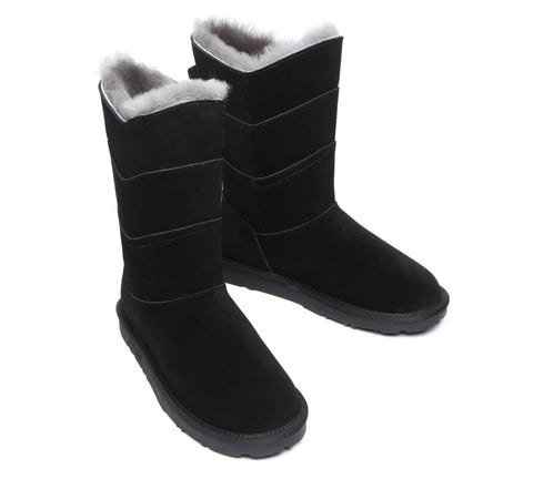 EVERAU® Premium Australian Sheepskin Tall Boots Women Swanston 3 Panel